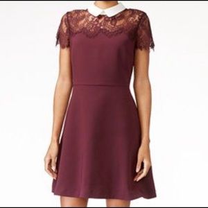 Maison Jules vintage wine Peter Pan collar dress